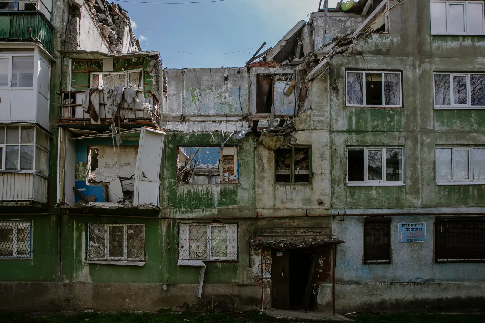 Damaged home in Ukraine